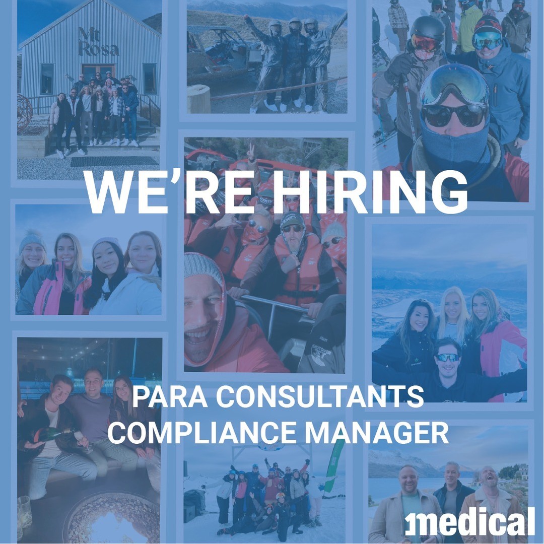 1MEDICAL ARE HIRING!

We are seeking Para Recruitment Consultants and a Compliance Manager.

A career in medical recruit...