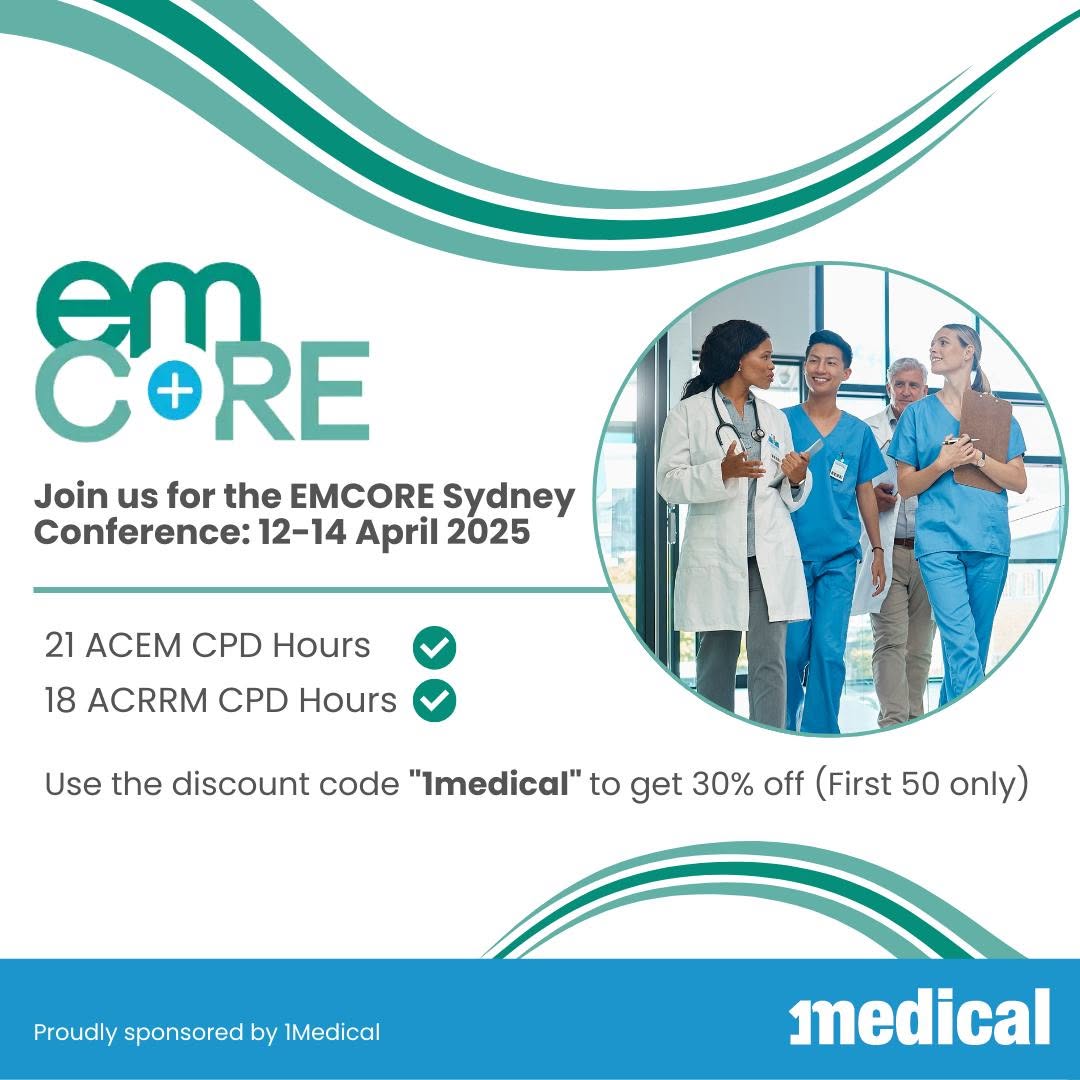 One month to go! Join us for the EMCORE Sydney Conference on 12th – 14th April 2025. Expect the latest Emergency Medicin...