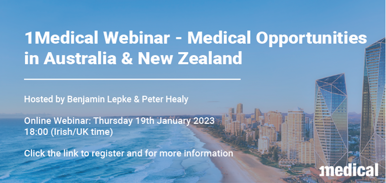 1Medical Webinar – Medical Opportunities in Australia & New Zealand 2023 Listing Image