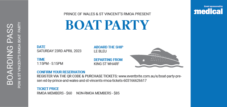 POW & St Vincent’s RMOA Boat Party 2023 Listing Image